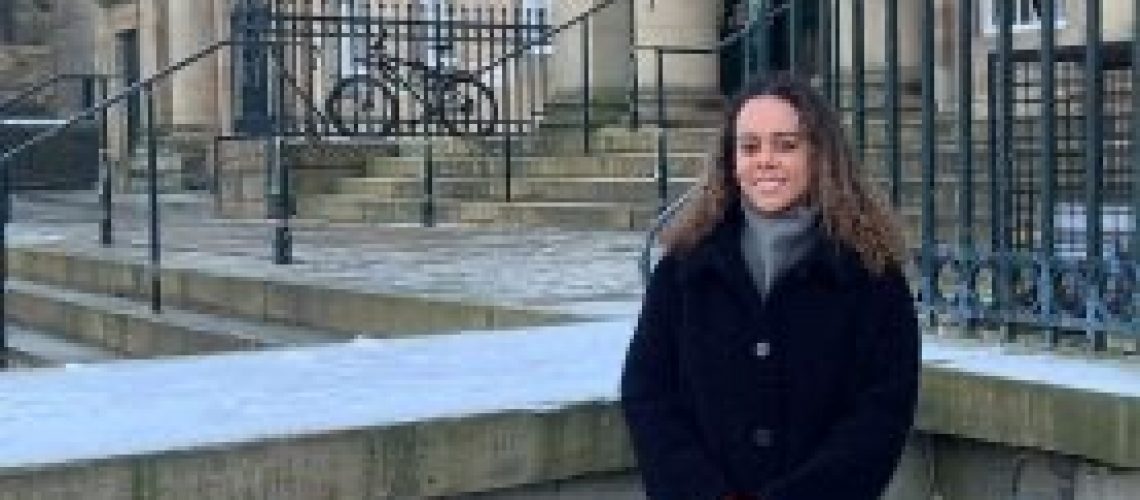 Mel, Specialist Discrimination Adviser, outside York Crown Court